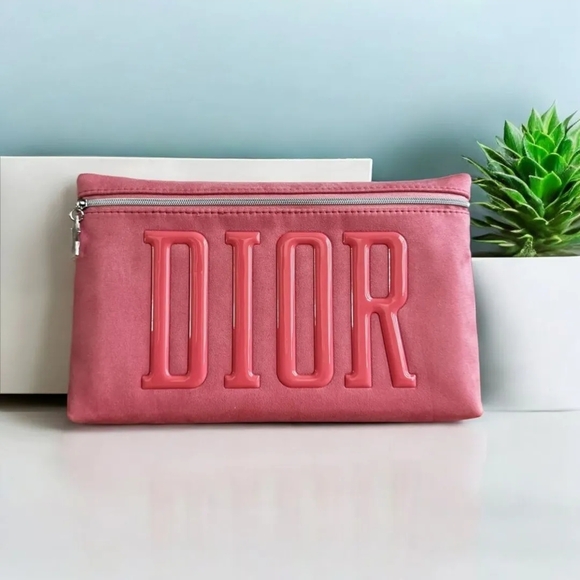 Dior Pink Cosmetic Pouch With Gift Box - Picture 1 of 1